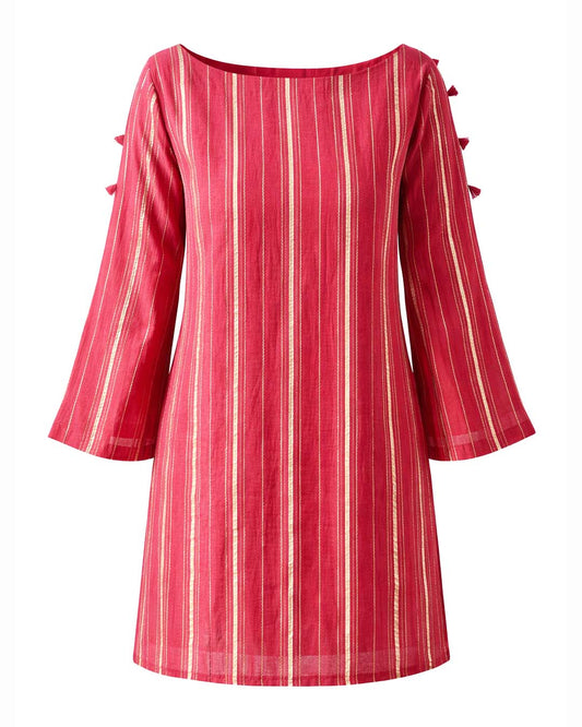 Pink Chanderi Gota Dress