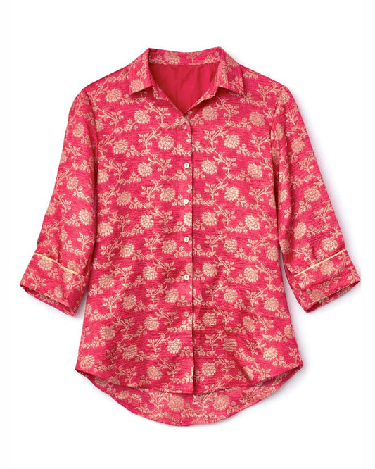 Pink Crushed Tissue Shirt