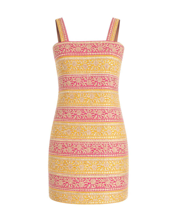 Pink and Yellow Gota Patti Dress
