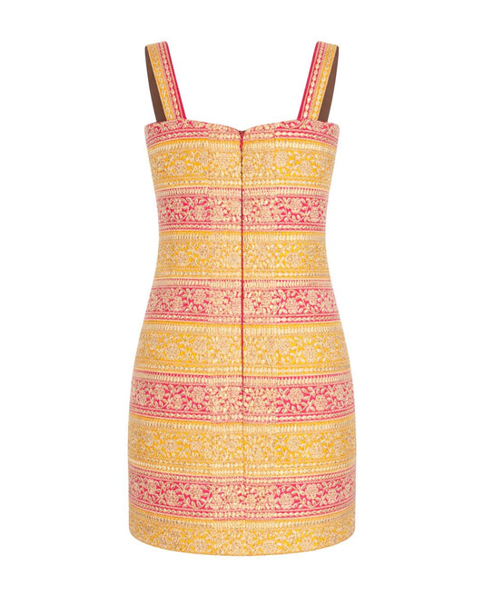 Pink and Yellow Gota Patti Dress
