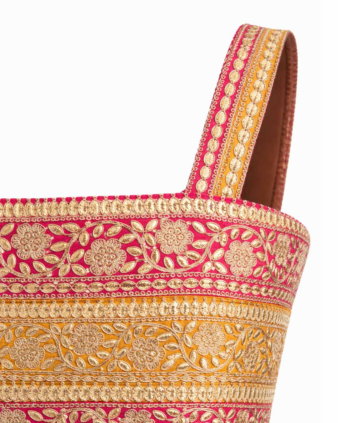 Pink and Yellow Gota Patti Dress