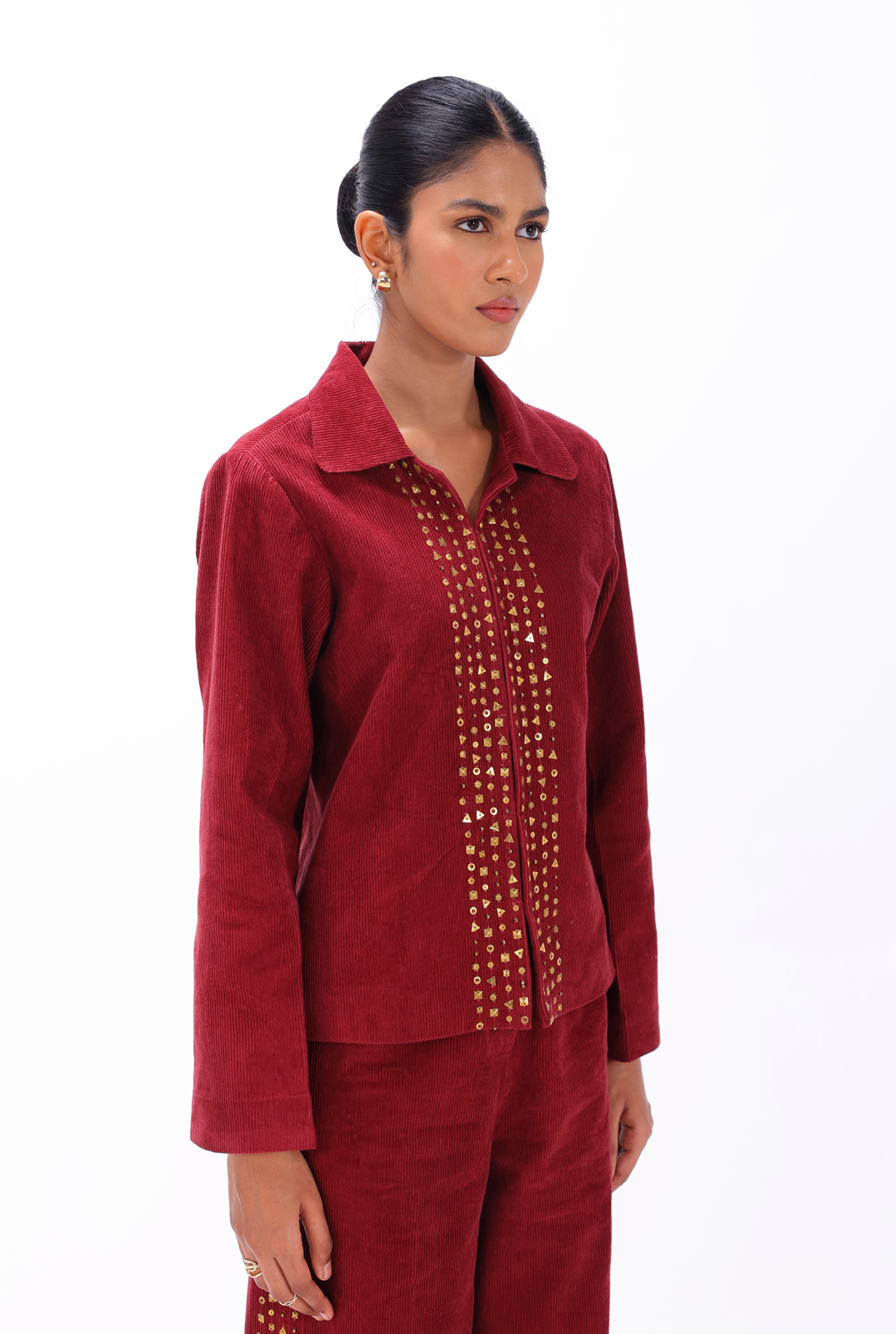 Red Aari Jacket