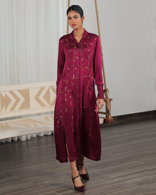 Rhea Plum Shisha Dress