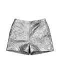 Silver Crushed Tissue Shorts