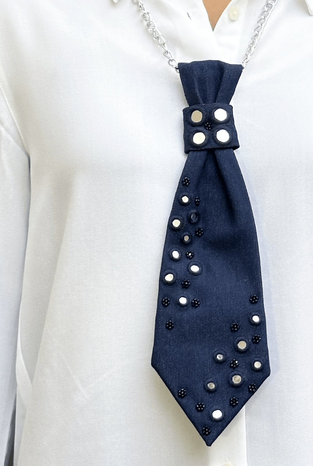 Shisha Denim Necktie - AMBR INDIA - #tag1# -
