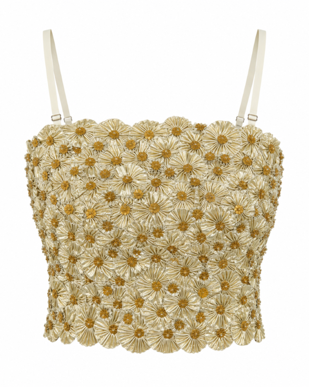 Champagne Gota Flower Top