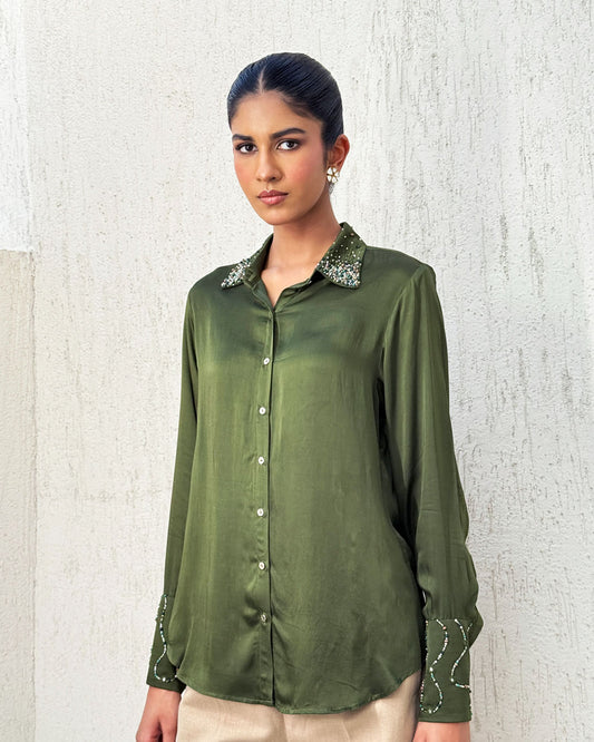 Vaya Olive Green Shirt