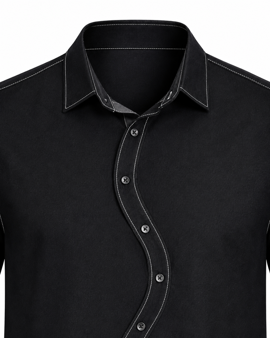 Wave Black Denim Shirt