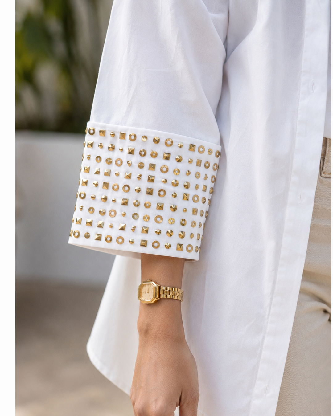 White Brass Oversized Shirt