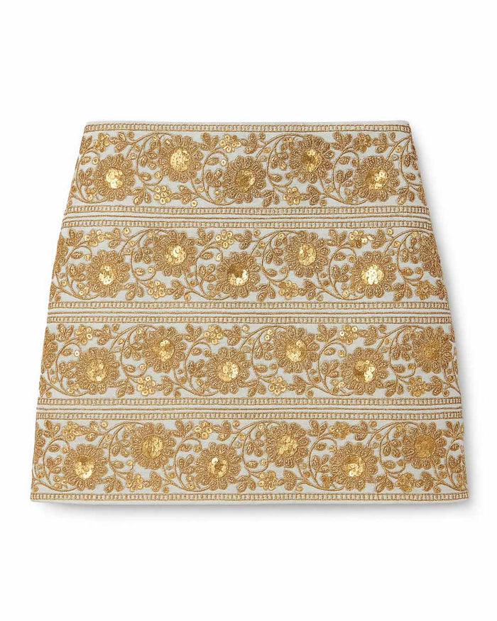 White and Gold Gota Skirt